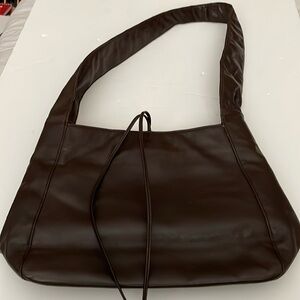 SAKS 5th Ave. 1990’s Brown Soft Leather Shoulder Bag